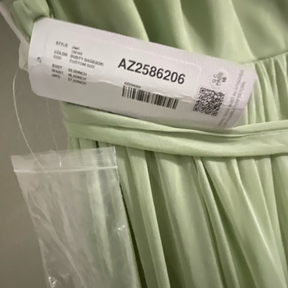🌸SALE🌸Brand new AZAZIE dusty sage plus size bridesmaid/prom /dinner dress. - Picture 5 of 7